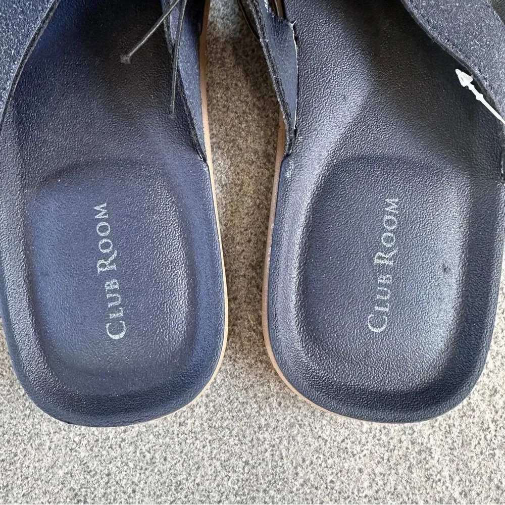 NWT Club Room Men's Riley Flip Flop Sandal in Navy Size 13